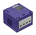 The bottom of a GameCube with protective covers installed.