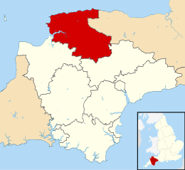 District du nord du Devon - Carte