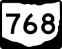 State Route 768 marker