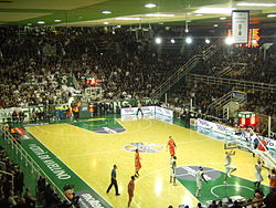 Scene of a home game of Avellino versus Olimpia Milano in 2010 OlimpiaMIScandoneAV-FinalEight2010.jpg