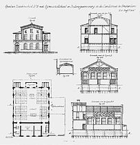 Openbare Tussenschool B, Zandstraat, Amsterdam. 1861.