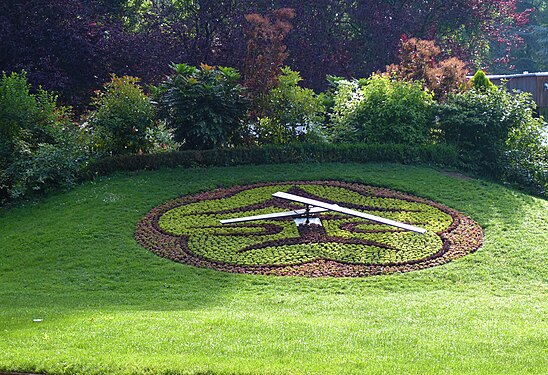 Horloge végétale au parc de la Pépinière à Nancy