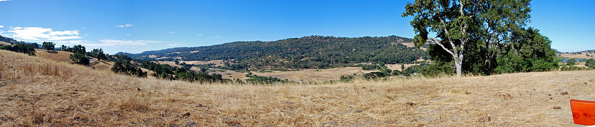 Panoramic View from Mano Seca Cowpie Bench, September 2012 Panoramic View of Hall's Valley from Mano Seca Cowpie bench.jpg