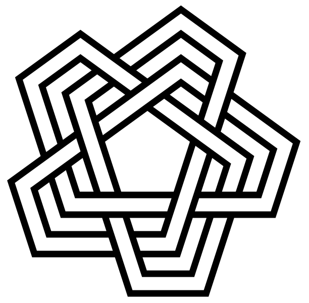 File:Pentagonal-knot-unicursal.svg