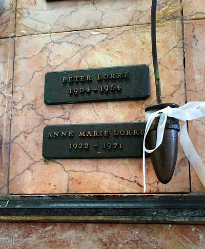 Laatste rustplaats van Peter en Anne Marie Lorre in het Hollywood Forever Cemetery