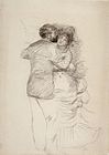 Pencil study for Dance in the Country 1883, Honolulu Academy of Arts