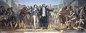 Gemälde „Pinel befreit die Irren von ihren Ketten“ von Charles-Louis Müller