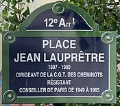 Plaque Place Jean Lauprêtre - Paris XII (FR75) - 2021-06-04 - 1.jpg