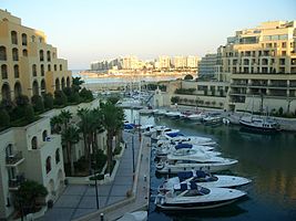 Marina at Portomaso, a luxourious residential development in Paceville, St. Julian's (Malta).