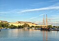 Portsmouth Olympic Harbour, site of the 1976 Olympic Games, photographed at sunset with Kingston Penitentiary in the background.