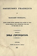 Thumbnail for Posthumous Fragments of Margaret Nicholson