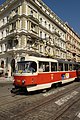 Čeština: Tramvaj T3 SUCS v Praze ve Francouzské ulici English: Tatra T3 SUCS tram in Francouzská Street, Prague, CZ