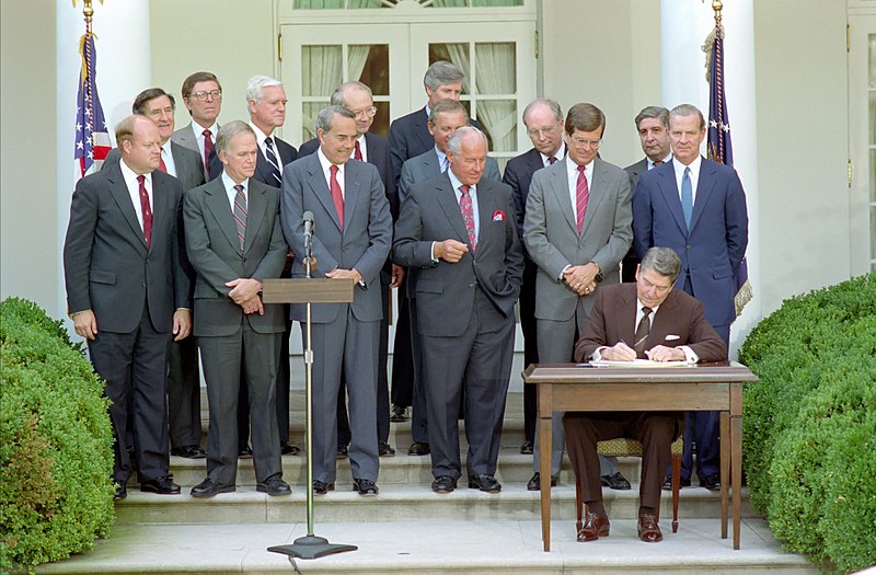 File:President Ronald Reagan at The Signing Ceremony for Hr 324 The Federal Debt Limit and Deficit Reduction Bill.jpg