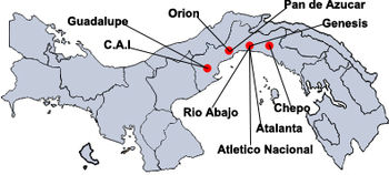 Primera A 2006 team distribution Primera A 2006.jpg