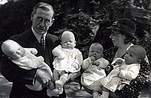 St Neots Quads in 1936 with Dr Harrisson and their Mother Quads-with-Dr-Harrisson-Mrs-Miles.jpg