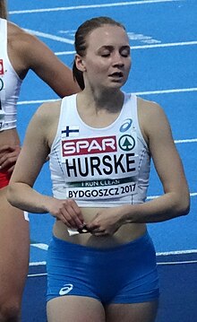 Reeta Hurske 2017 Eropa Atletik U23 Championships, 110m rintangan wanita semifinal1 14-07-2017 (dipotong).jpg