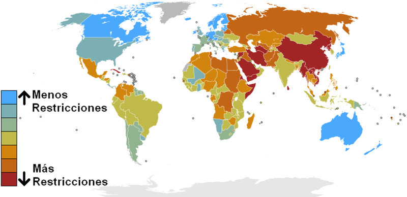 File:Reporters Without Borders 2009 Press Freedom Rankings Map.png