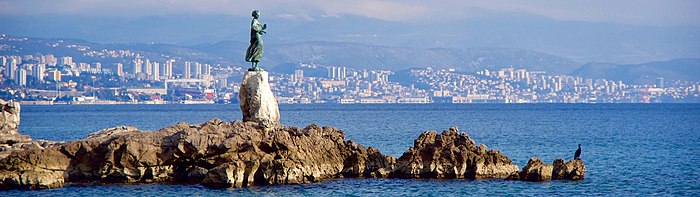 Panoramic view of Rijeka harbor