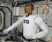 Robonaut 2 aboard the International Space Station Robonaut2 - first movement aboard ISS.jpg