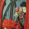 Medals of a Papal Zouave, blue original uniform in collections of the Royal Museum of the Armed Forces, Brussels