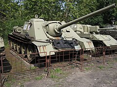 SU-85 tank destroyer at the Muzeum Polskiej Techniki Wojskowej in Warsaw.jpg