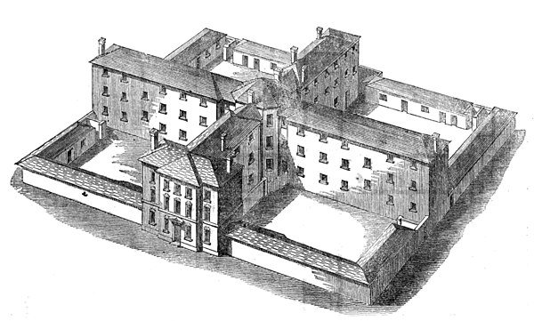 A "Poor Law Bastille": 1835 model design of a workhouse to hold 300 paupers...