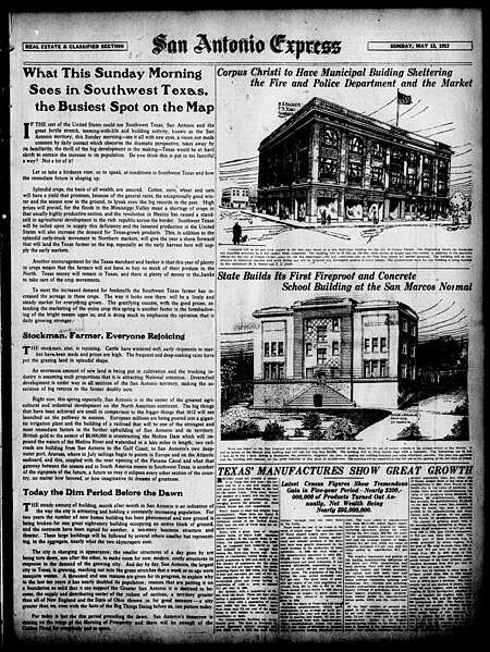 File:San Antonio Express. (San Antonio, Tex.), Vol. 47, No. 133, Ed. 1 Sunday, May 12, 1912 - DPLA - fbcb932a3b6f3e03d1dcea86ad12c063 (page 43).jpg