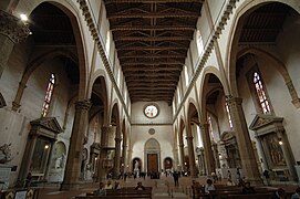 Basilica di Santa Croce a Firenze, navata centrale (1385)