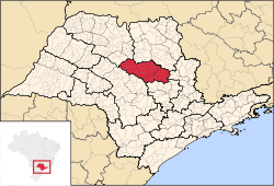 Umístění Mesoregionu Araraquara