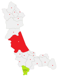 Shahrestān di Sardasht – Mappa