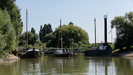 Schiffbrücke alte Wuppermündung total