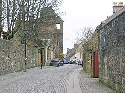 Seagate Street and castle in Irvine. Seagate Castle and street, Irvine.JPG