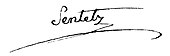 signature de Blaise-Thérèse Sentetz