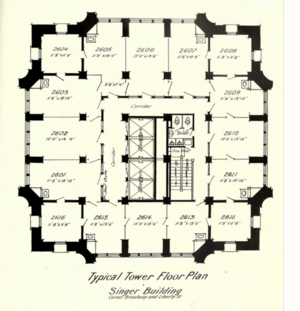 Singer Building: Geschichte, Architektur, Siehe auch