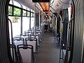 English: Solaris Tramino interior. The tram was presented during the 130th anniversary of public transport in Poznań. Polski: Wnętrze Solarisa Tramino. Tramwaj był pokazany podczas obchodów 130-lecia komunikacji miejskiej w Poznaniu.