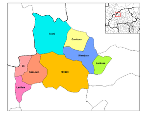 Provincial map of its departments