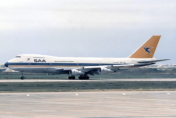 A South African Airways 747-200M combi aircraft that crashed in 1987 as South African Airways Flight 295.