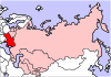نقشهٔ موقعیت اتحاد شوروی و اوکراین.