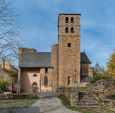 Saint John the Baptist church in Calmont, Aveyron, France