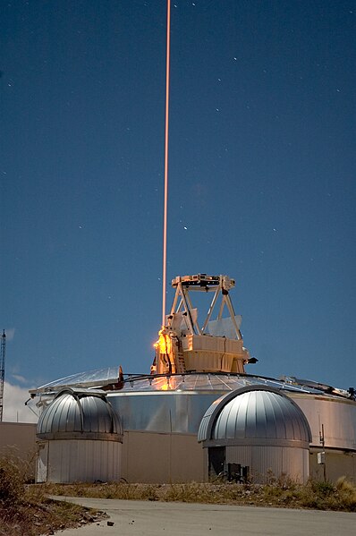 A frequency addition source of optical radiation (FASOR) used at the Starfire Optical Range for lidar and laser guide star experiments is tuned to the