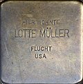 Stumbling block for Lotte Müller (Königswinterstraße 2)