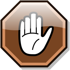 File:Stop hand nuvola brown.svg