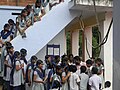 AKMHSS Poochatty school students queue for autograph from director sathish kalathil