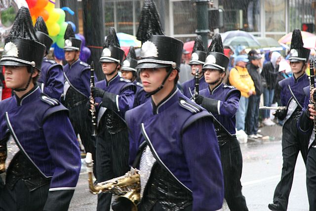 The school's marching band in 2007