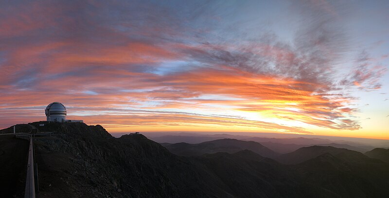 File:Sunset Over Gemini South and the LSST.jpg