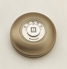 Honeywell Manual Thermostat T-86 Round Thermostat, 1953.jpg