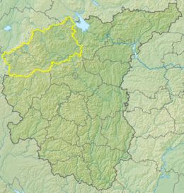 Tverin alueen maantieteellinen sijainti Keski-Venäjällä.