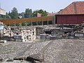 The ruins of the tower at the Bishop's Fortress, w:no:Hedmarksmuseet in w:en:Hamar, w:en:Norway.