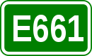 Zeichen der Europastraße 661