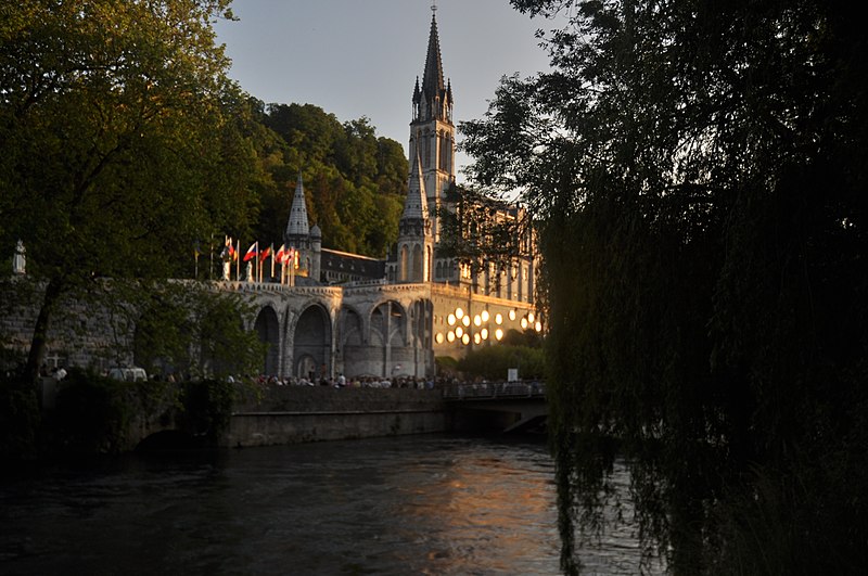 File:The Rosary Basilica at Sunset.JPG